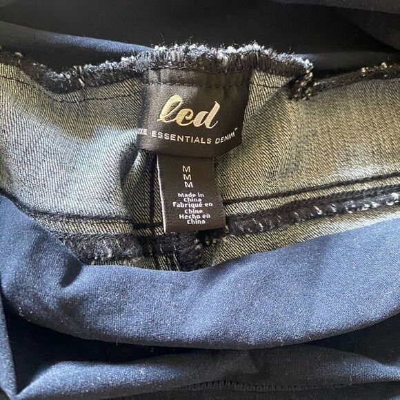 Maternity Shorts denim rolled hem belly panel‎ dark blue Size Medium - Picture 5 of 8